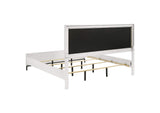 224861KW Sonora California King Upholstered Panel Bed White