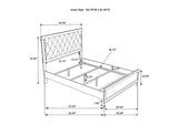 224861Q-S4 Sonora 4-piece Queen Bedroom Set White