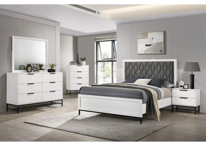 224861Q-S5 Sonora 5-piece Queen Bedroom Set White