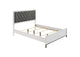 224861Q Sonora Queen Upholstered Panel Bed White