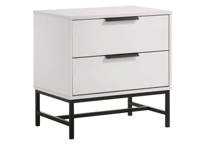 224862 Sonora 2-drawer Nightstand Bedside Table White