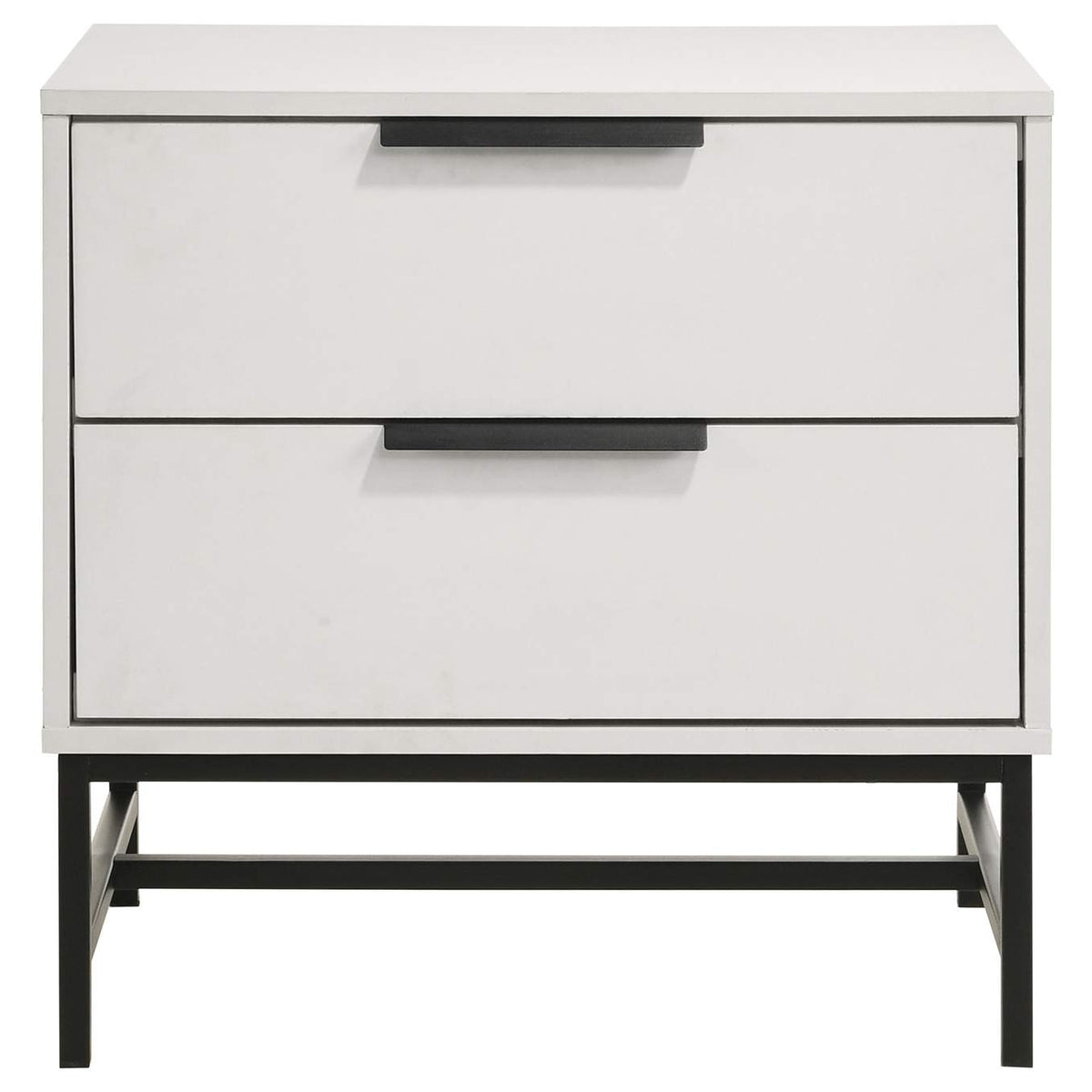 224862 Sonora 2-drawer Nightstand Bedside Table White