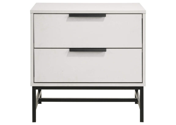224862 Sonora 2-drawer Nightstand Bedside Table White