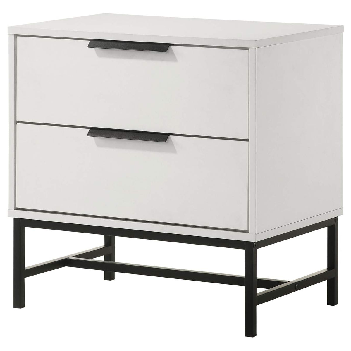 224862 Sonora 2-drawer Nightstand Bedside Table White