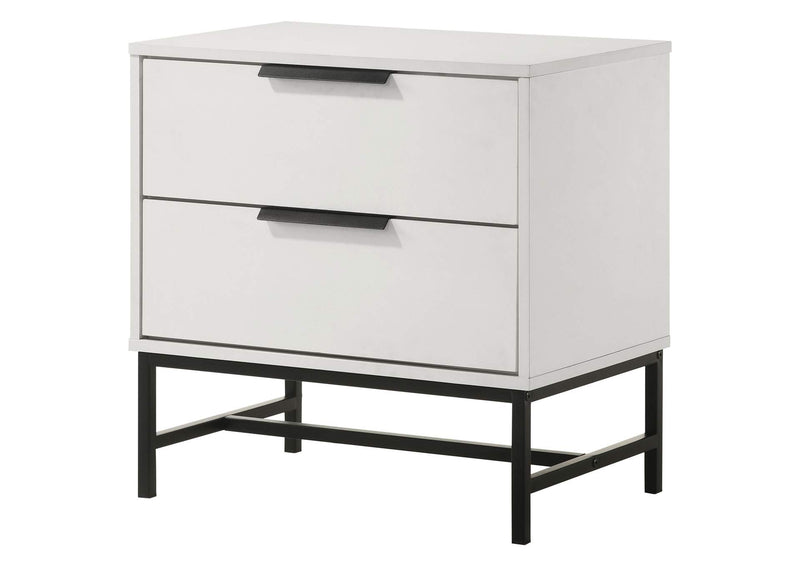 224862 Sonora 2-drawer Nightstand Bedside Table White