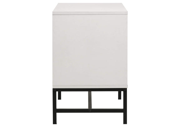 224862 Sonora 2-drawer Nightstand Bedside Table White