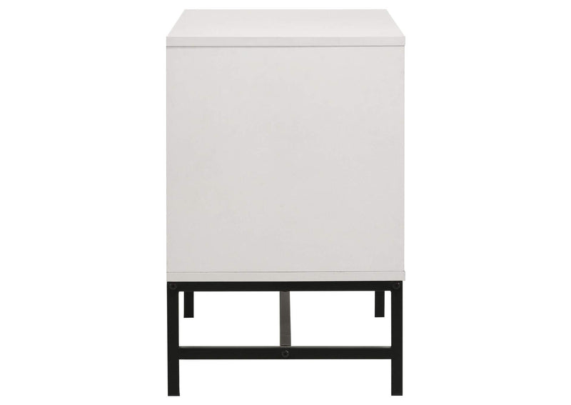 224862 Sonora 2-drawer Nightstand Bedside Table White