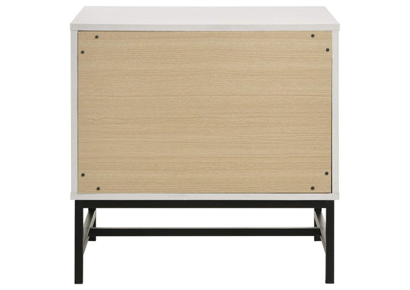 224862 Sonora 2-drawer Nightstand Bedside Table White