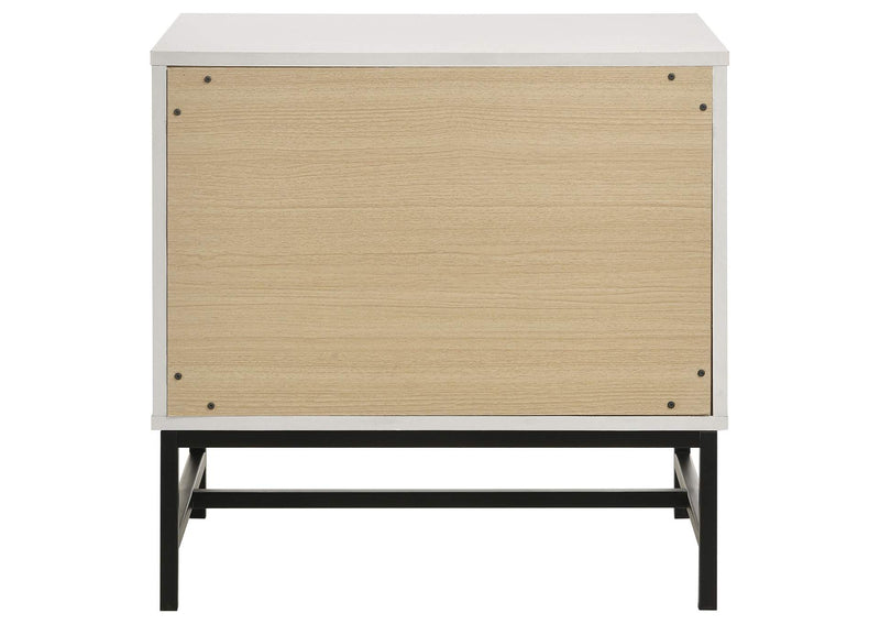 224862 Sonora 2-drawer Nightstand Bedside Table White