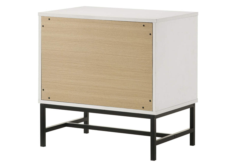 224862 Sonora 2-drawer Nightstand Bedside Table White