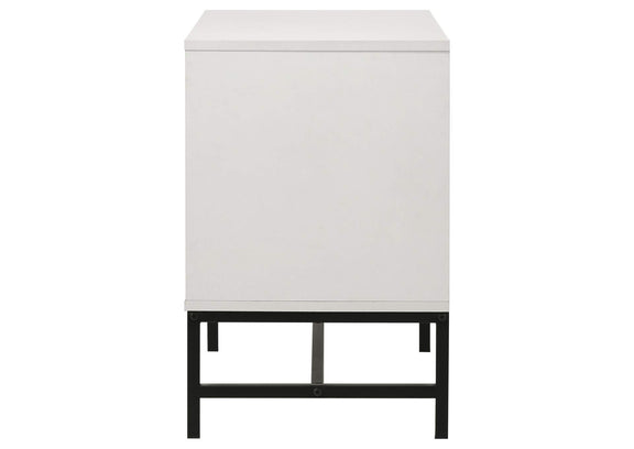 224862 Sonora 2-drawer Nightstand Bedside Table White