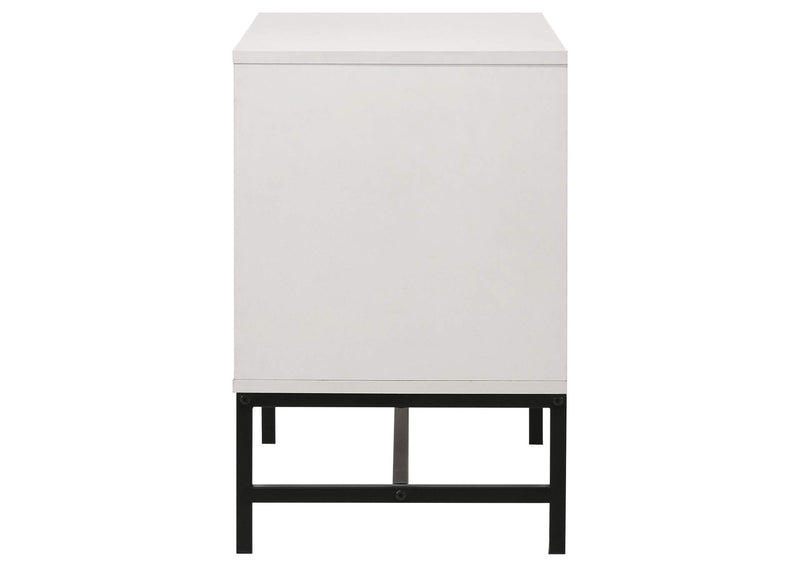 224862 Sonora 2-drawer Nightstand Bedside Table White