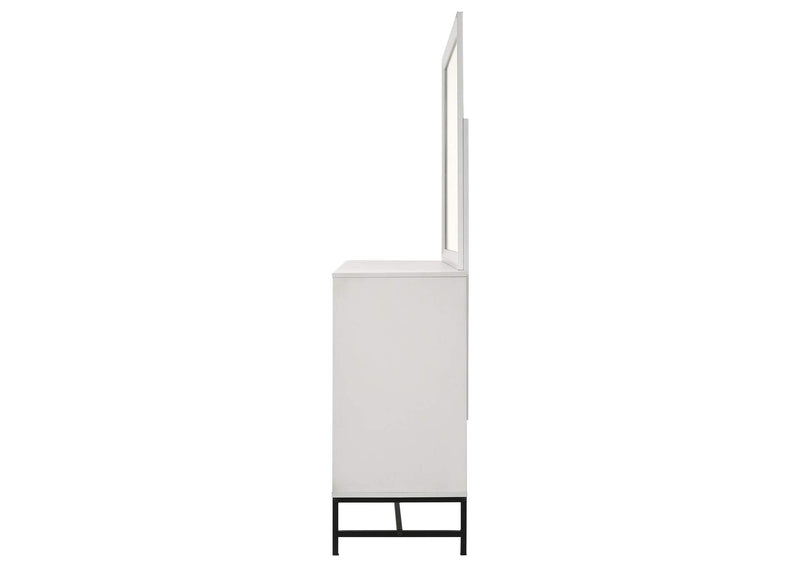 224863M Sonora 6-drawer Dresser with Mirror White