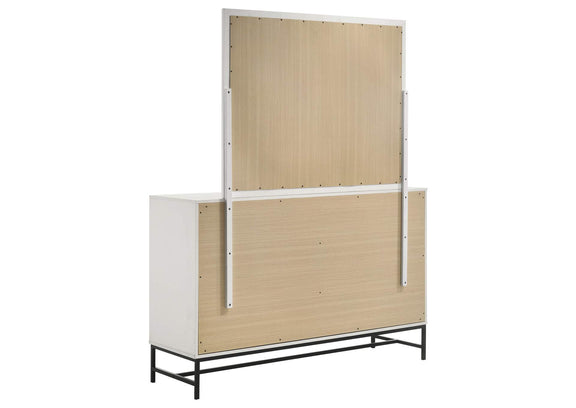 224863M Sonora 6-drawer Dresser with Mirror White