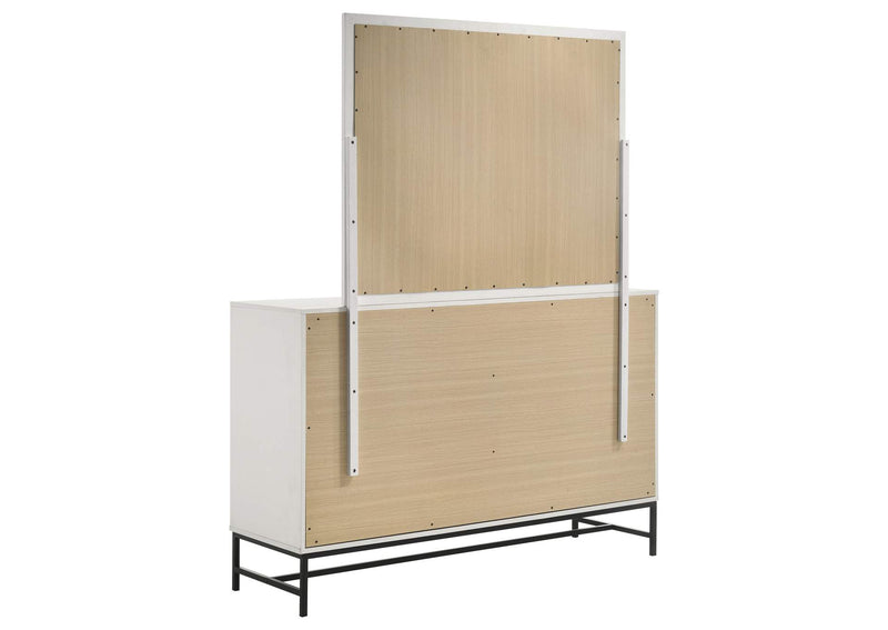 224863M Sonora 6-drawer Dresser with Mirror White