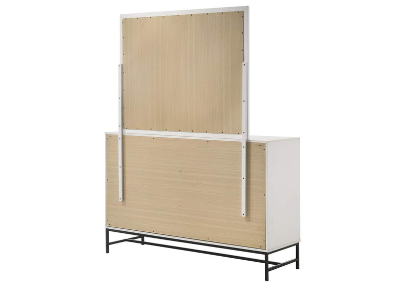 224863M Sonora 6-drawer Dresser with Mirror White