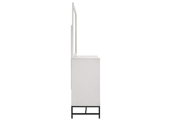 224863M Sonora 6-drawer Dresser with Mirror White