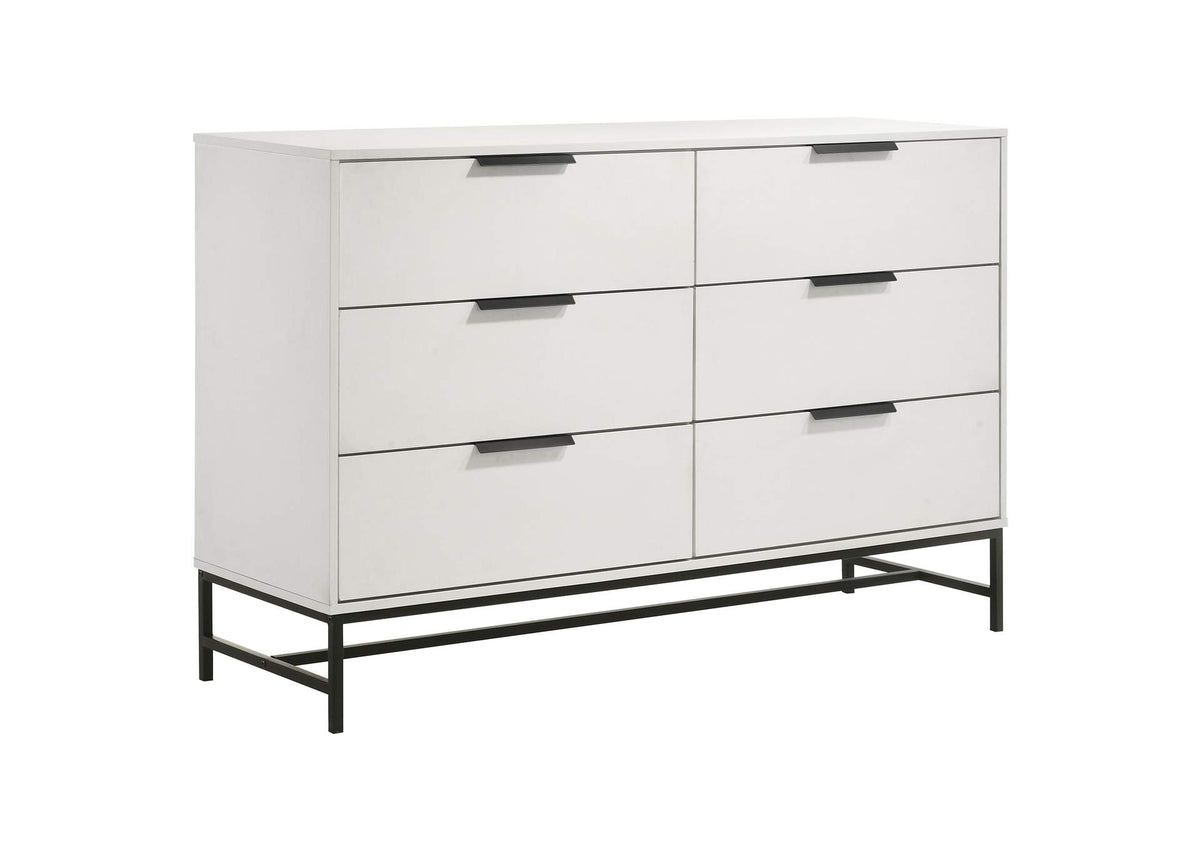 224863 Sonora 6-drawer Bedroom Dresser White
