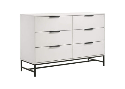 224863 Sonora 6-drawer Bedroom Dresser White