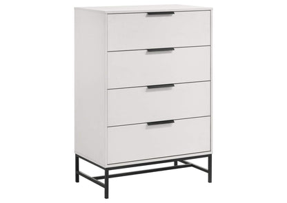 224865 Sonora 4-drawer Bedroom Chest White