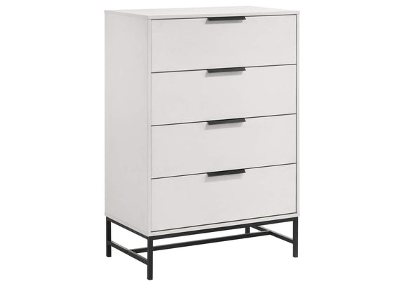 224865 Sonora 4-drawer Bedroom Chest White
