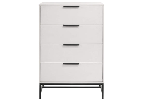 224865 Sonora 4-drawer Bedroom Chest White