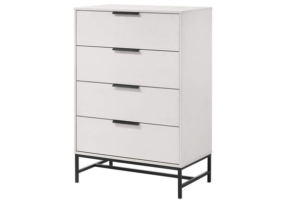 224865 Sonora 4-drawer Bedroom Chest White