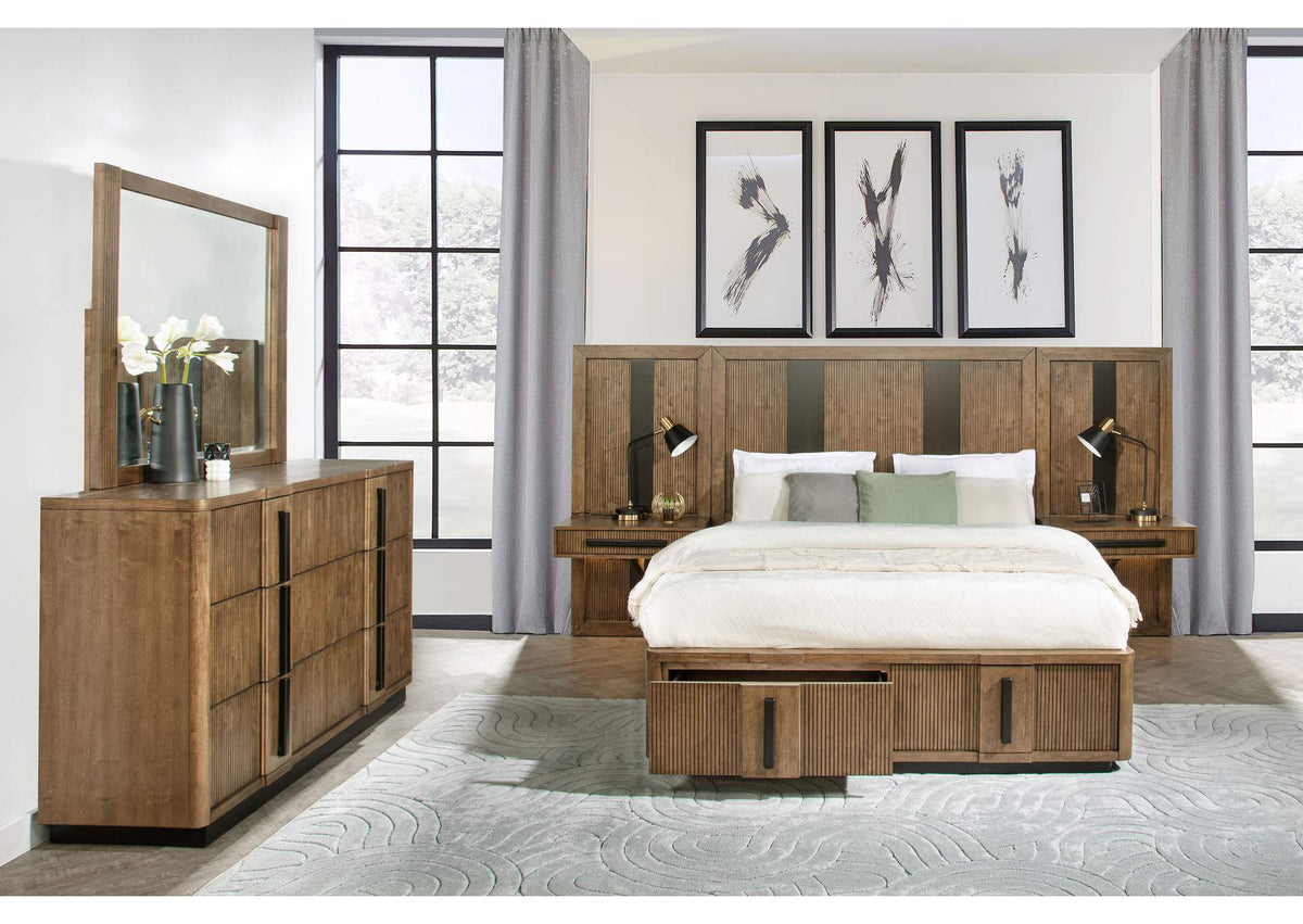 224900KW-S5P Terrace 5-piece California King Panel Bedroom Set Ash Brown