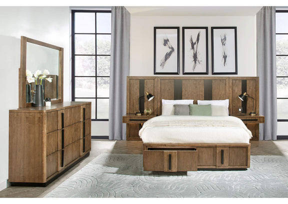 224900KW-S5P Terrace 5-piece California King Panel Bedroom Set Ash Brown