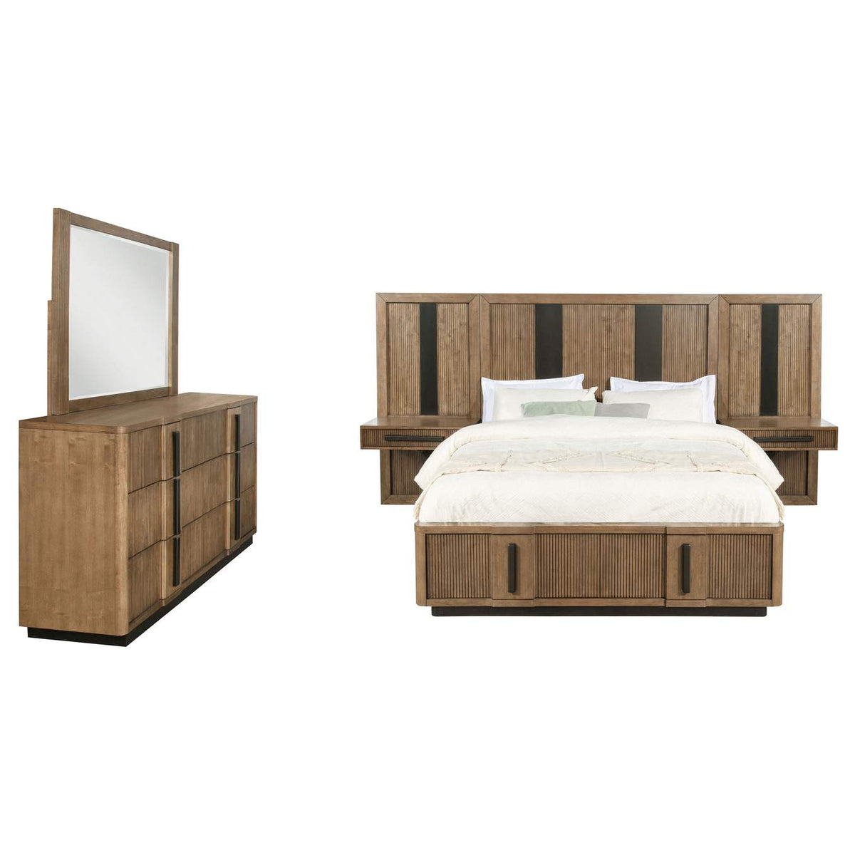 224900KW-S5P Terrace 5-piece California King Panel Bedroom Set Ash Brown