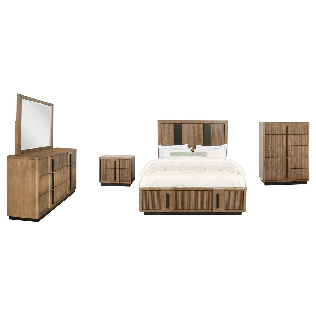 224900KW-S5 Terrace 5-piece California King Bedroom Set Ash Brown