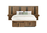 224900Q-S3P Terrace Queen Wall Panel Storage Bed Ash Brown