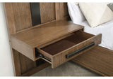 224900Q-S3P Terrace Queen Wall Panel Storage Bed Ash Brown