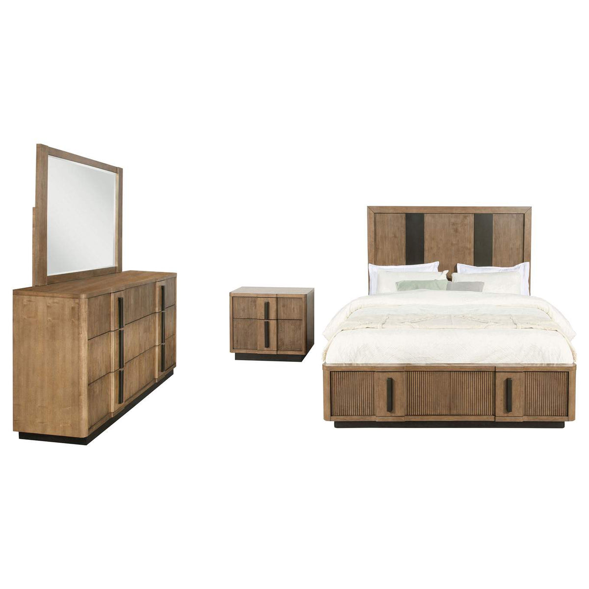 224900Q-S4 Terrace 4-piece Queen Bedroom Set Ash Brown