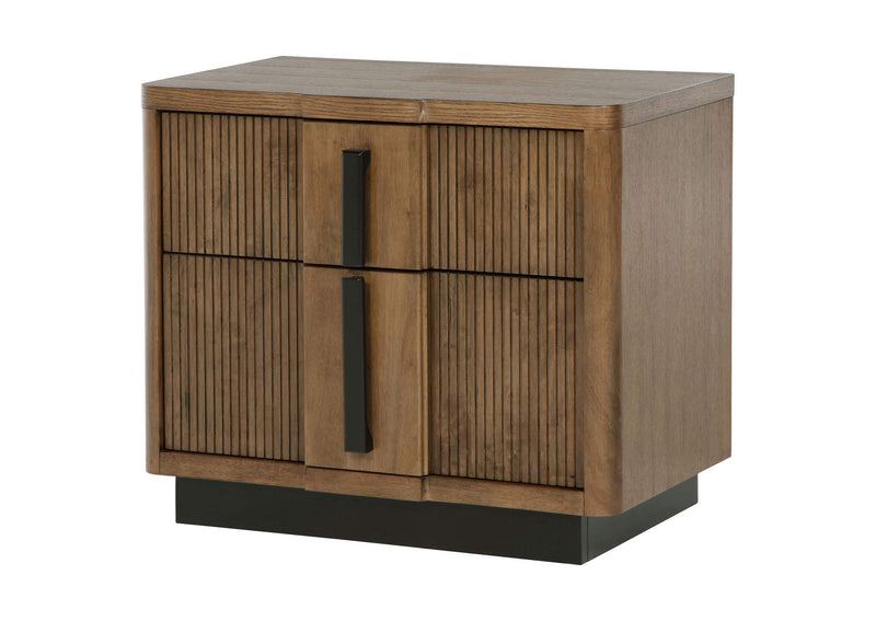 224902 Terrace 2-drawer Nightstand Bedside Table Ash Brown
