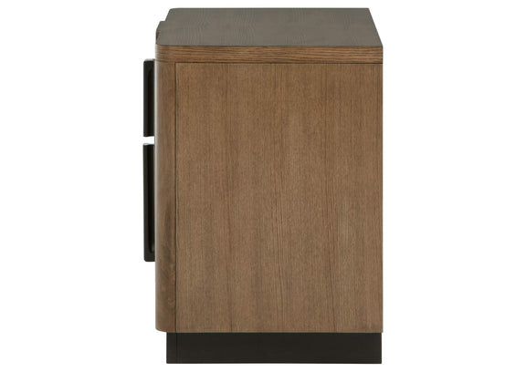 224902 Terrace 2-drawer Nightstand Bedside Table Ash Brown