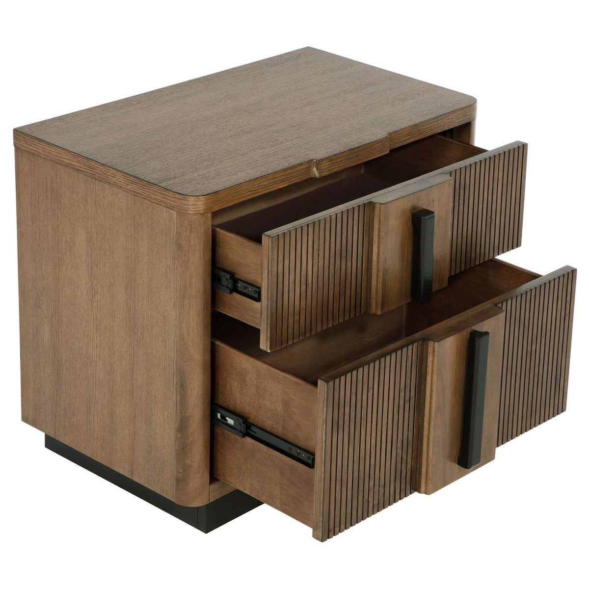 224902 Terrace 2-drawer Nightstand Bedside Table Ash Brown