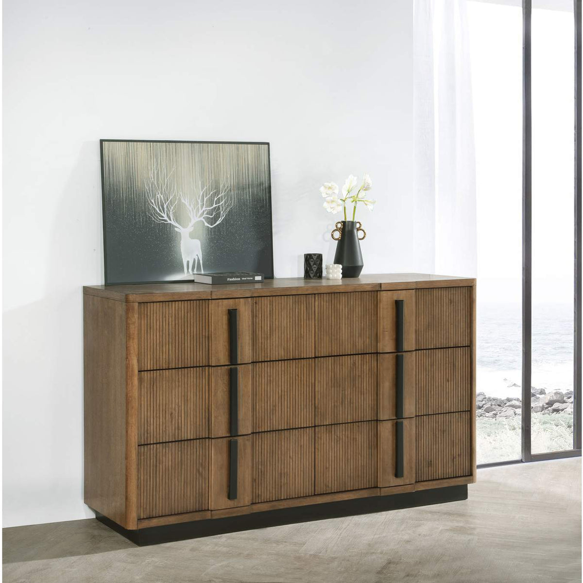 224903 Terrace 6-drawer Dresser Cabinet Ash Brown