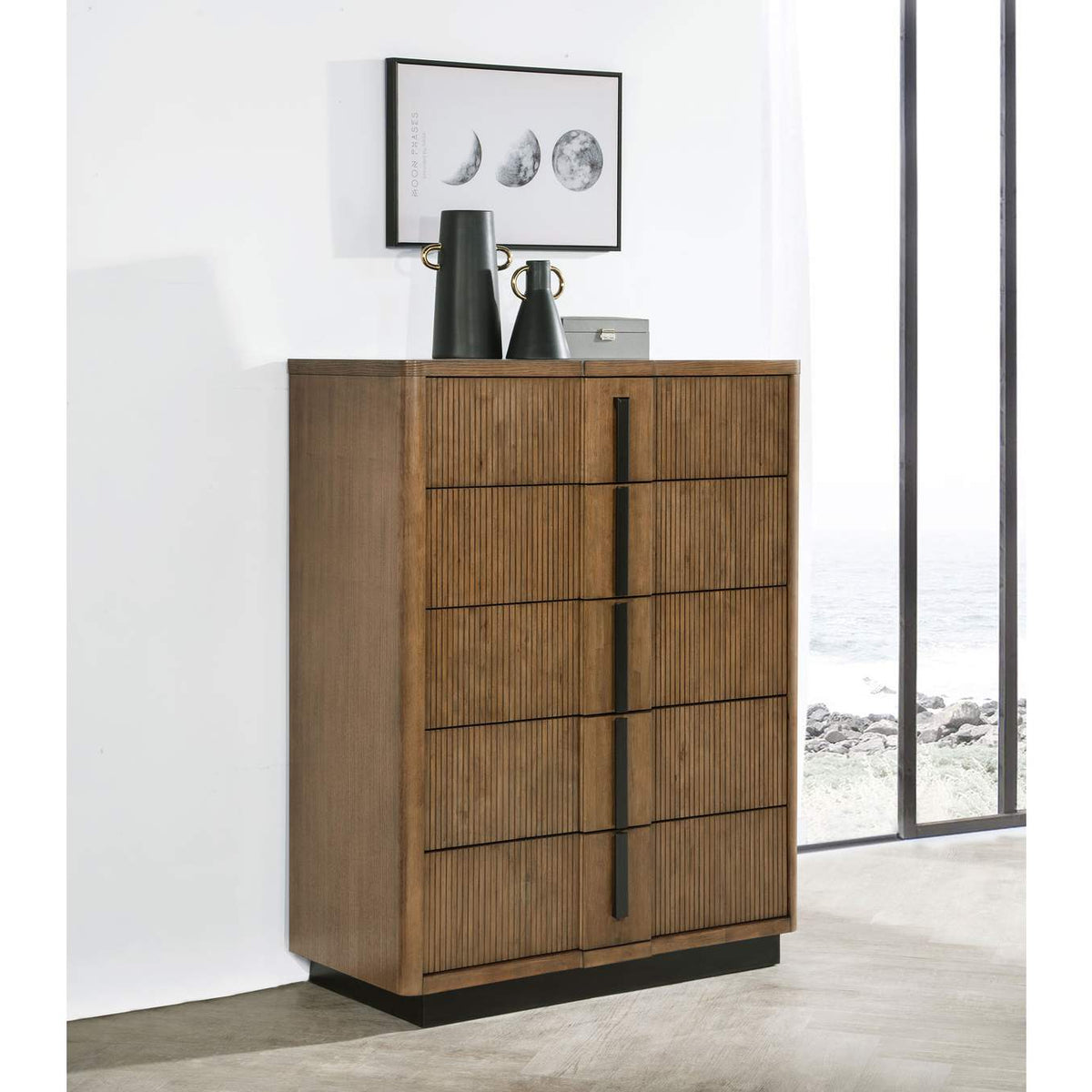 224905 Terrace 5-drawer Chest of Drawers Ash Brown