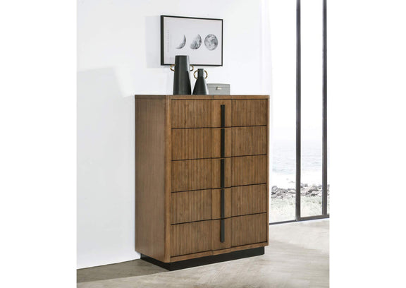224905 Terrace 5-drawer Chest of Drawers Ash Brown