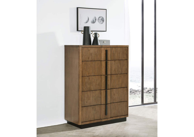 224905 Terrace 5-drawer Chest of Drawers Ash Brown
