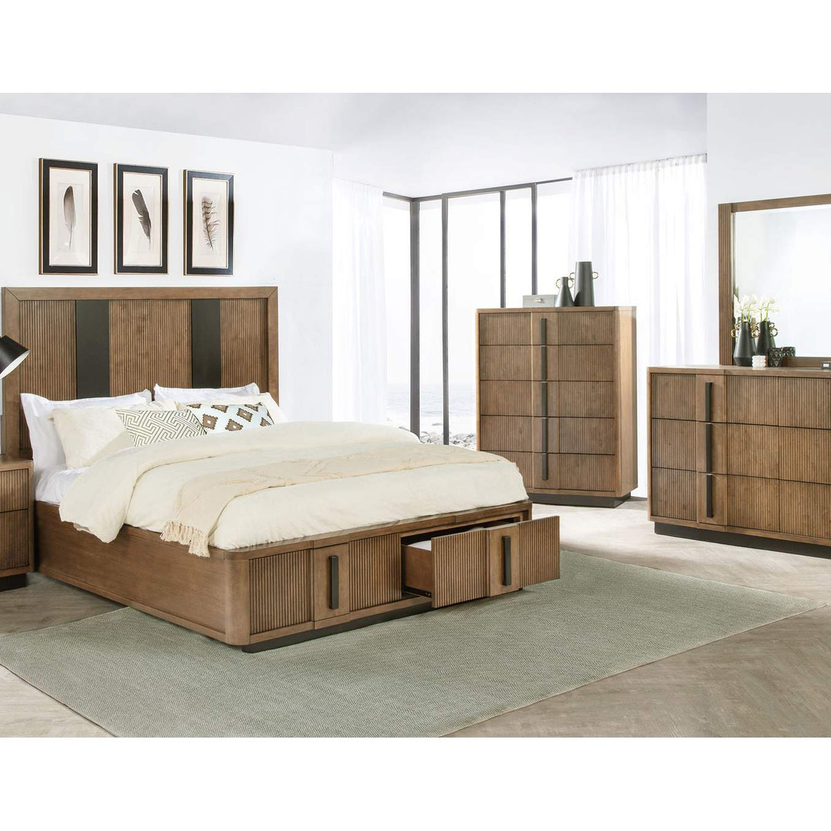 224905 Terrace 5-drawer Chest of Drawers Ash Brown