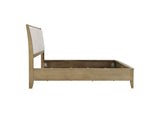 224921KE Granada Upholstered Eastern King Panel Bed Natural Pine