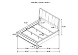 224921KW-S4 Granada 4-piece California King Bedroom Set Natural Pine