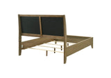 224921KW Granada Upholstered California King Panel Bed Natural Pine