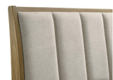 224921KW Granada Upholstered California King Panel Bed Natural Pine