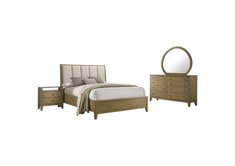 224921Q-S4 Granada 4-piece Queen Bedroom Set Natural Pine