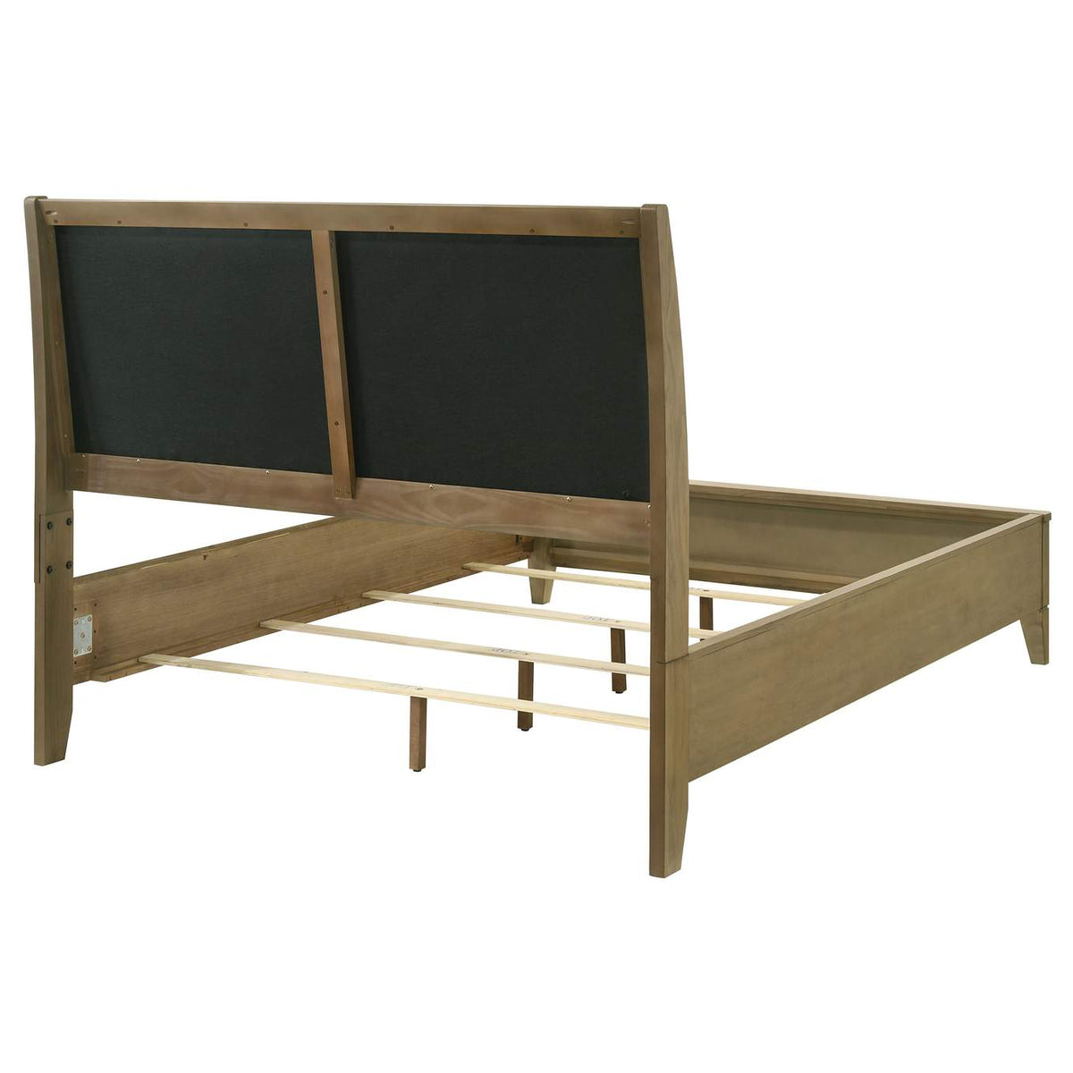 224921Q Granada Upholstered Queen Panel Bed Natural Pine