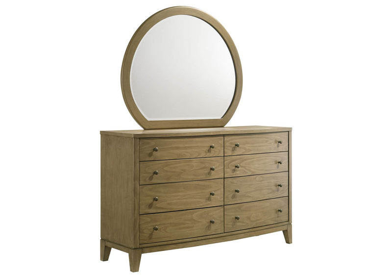 224923M Granada 8-drawer Dresser and Mirror Natural Pine