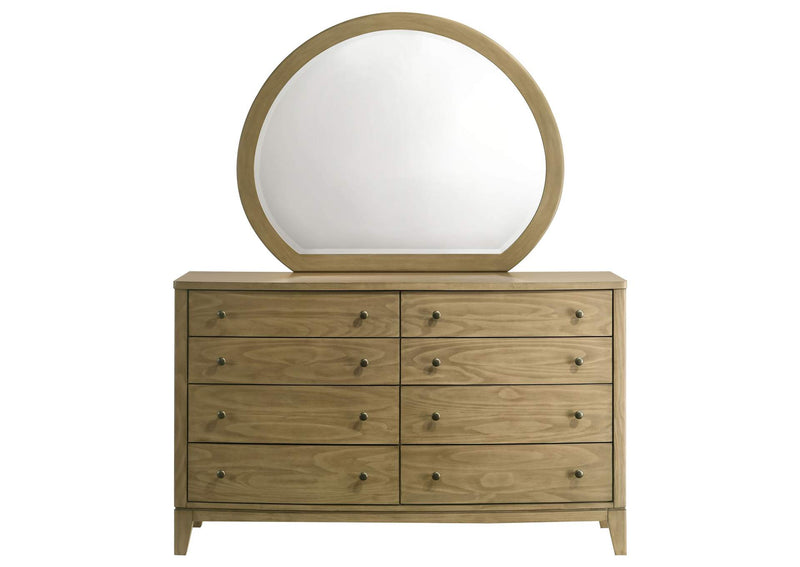 224923M Granada 8-drawer Dresser and Mirror Natural Pine